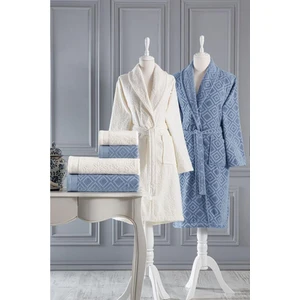 Pastoral Krem Lacivert Aile Seti