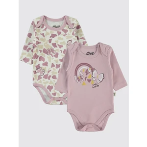 Civil Baby Kız Bebek 2'li Çıtçıtlı Badi 3-18 Ay Lila