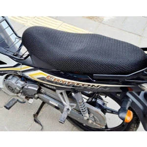 Yamaha Crypton Sele Koltuk Kılıfı 3D Çift Kat File Terletme Yapmaz - Alttan Cırtlı Kolay Montaj
