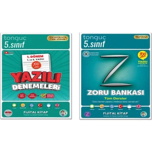 Tonguç Akademi 5. Sınıf Zoru Bankası Tüm Dersler 2025 ve 5. Sınıf Yazılı Denemeleri 1. Dönem 1 ve 2. Yazılı 2025