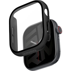 Apple Watch 10 46MM Uyumlu Gado Sert Silikon Kasa ve Ekran Koruyucu Siyah