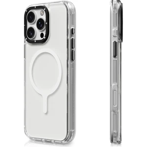 iPhone 16 Pro Max Uyumlu Kılıf Magsafe Şarj Özellikli Crystal Color Serisi Kapak Şeffaf