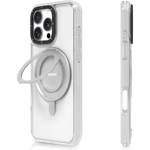 iPhone 16 Pro Max Kılıf Magsafe Özellikli Parmak Ring Standlı Pivot Serisi Kapak Şeffaf