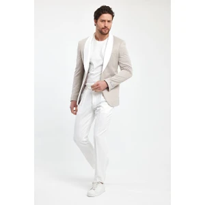 Slimfit Erkek Spor Ceket Şal Yaka Drop 6 Örme Kumaş