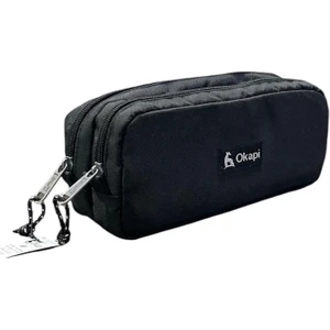 Çift Gözlü Kalem Çantası - Siyah