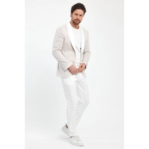 Slimfit Erkek Spor Ceket Şal Yaka Drop 6 Örme Kumaş