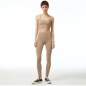 Wordmark Kadın Kahverengi Tayt