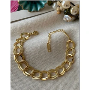 X-lady Accessories Altın Renk Samanyolu Zincir Çelik Bileklik - 3135