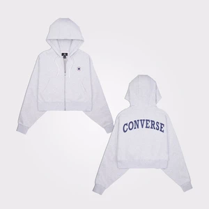Retro Full-Zip Kadın Gri Eşofman Üstü