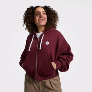 Retro Full-Zip Kadın Bordo Eşofman Üstü