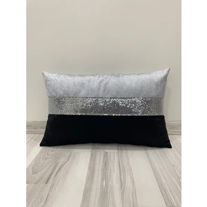 Yılmaz Home Kadife Kırlent Kılıfı Dikdörtgen Yatay Şeritli