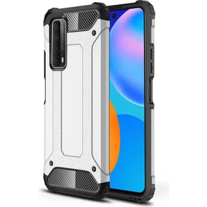 Huawei P Smart 2021 Kılıf Crash Silikon Kapak-Gri