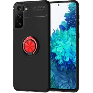 Galaxy S21 Kılıf Ravel Silikon Kapak-Siyah-Kırmızı