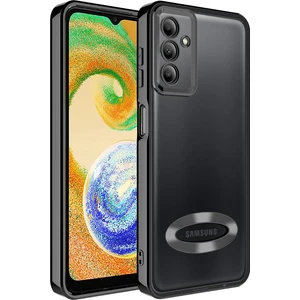 ZORE Galaxy A54 Kılıf Kamera Korumalı Logo Gösteren Omega Kapak-Siyah