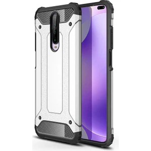 Xiaomi Poco X2 Kılıf Crash Silikon Kapak-Gri
