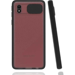 Galaxy A01 Core Kılıf Lensi Kapak-Siyah