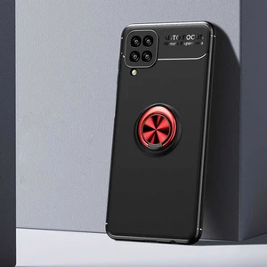 Galaxy M12 Kılıf Ravel Silikon Kapak-Siyah-Kırmızı