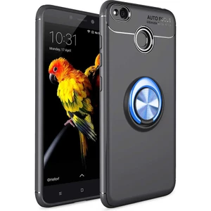 Xiaomi Redmi 4x Kılıf Ravel Silikon Kapak-Siyah-Mavi