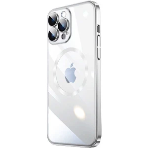 ZORE Apple iPhone 14 Pro Kılıf Wireless Şarj Özellikli Sert Pc Riksos Magsafe Kapak-Gümüş