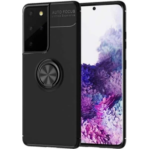 Galaxy S21 Ultra Kılıf Ravel Silikon Kapak-Siyah
