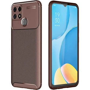 ZORE Oppo A15 Kılıf Negro Silikon Kapak-Kahverengi