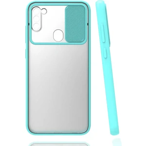 Galaxy A11 Kılıf Zore Lensi Kapak-Turkuaz