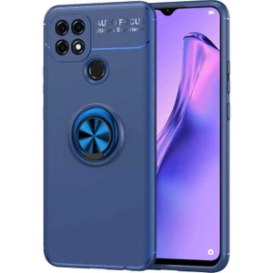 ZORE Oppo A15S Kılıf Ravel Silikon Kapak-Mavi