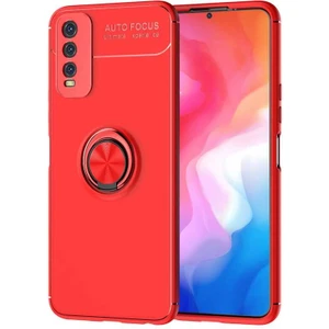 ZORE Vivo Y20S Kılıf Ravel Silikon Kapak-Kırmızı