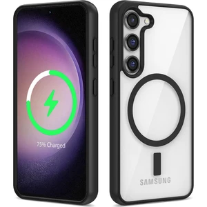 ZORE Galaxy S22 Plus Kılıf Magsafe Wireless Şarj Özellikli Silikon Ege Kapak-Siyah
