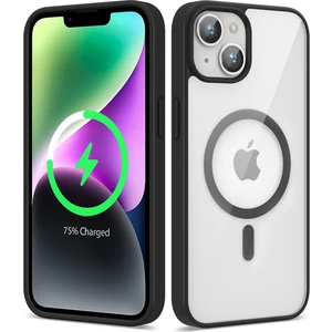 ZORE Apple iPhone 13 Kılıf Magsafe Wireless Şarj Özellikli Silikon Ege Kapak-Siyah