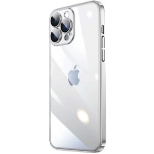 ZORE Apple iPhone 13 Pro Kılıf Sert Pc Renkli Çerçeveli Riksos Kapak-Gümüş