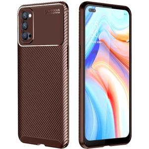 ZORE Oppo Reno 4 Kılıf Negro Silikon Kapak-Kahverengi