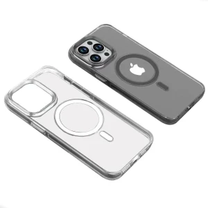 Apple iPhone 14 Pro Kılıf Wireless Şarj Özellikli Şeffaf Efsane Kapak-Renksiz
