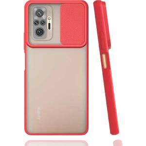 Xiaomi Redmi Note 10 Pro Kılıf Lensi Kapak-Kırmızı