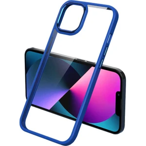 ZORE Apple iPhone 12 Kılıf  Krom Kapak-Lacivert