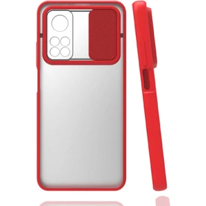Xiaomi Mi 10T Pro 5g Kılıf Zore Lensi Kapak-Kırmızı