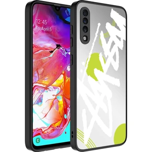 ZORE Galaxy A70 Kılıf Aynalı Desenli Kamera Korumalı Parlak Mirror Kapak-Yazı