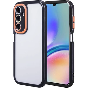 Galaxy A05S Kılıf Kamera Korumalı Renkli Kenar ve Çerçeve Tasarımlı Vitamin Kapak-Siyah