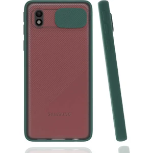 Galaxy A01 Core Kılıf Lensi Kapak-Koyu Yeşil