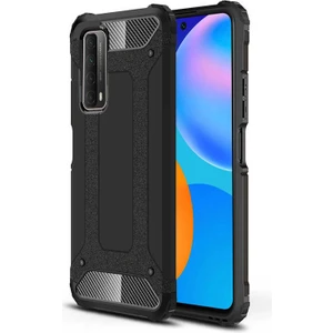 Huawei P Smart 2021 Kılıf Crash Silikon Kapak-Siyah