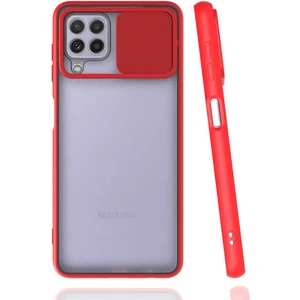 Galaxy M32 Kılıf Lensi Kapak-Kırmızı