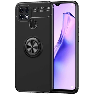 ZORE Oppo A15S Kılıf Ravel Silikon Kapak-Siyah