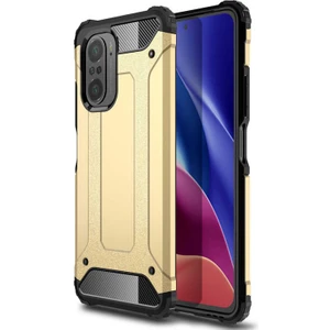 Xiaomi Redmi K40 Kılıf Crash Silikon Kapak-Gold