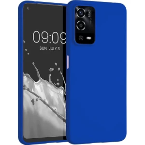 ZORE Oppo A55 4g Kılıf Premier Silikon Kapak-Saks Mavi