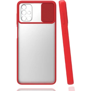 ZORE Galaxy A71 Kılıf Lensi Kapak-Kırmızı
