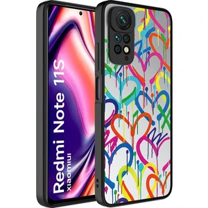 ZORE Xiaomi Redmi Note 11S Global Kılıf Aynalı Desenli Kamera Korumalı Parlak Mirror Kapak-Kalp