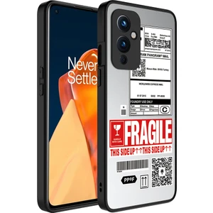 ZORE One Plus 9 Kılıf Aynalı Desenli Kamera Korumalı Parlak  Mirror Kapak-Fragile