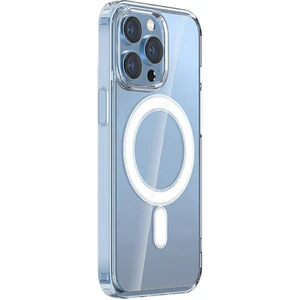ZORE Apple iPhone 15 Pro Max Kılıf Magsafe Şarj Özellikli Şeffaf Sert Pc Embos Kapak-Renksiz