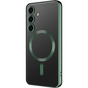ZORE Galaxy S24 Plus Kılıf Kamera Korumalı Magsafe Wireless Şarj Özellikli Demre Kapak-Koyu Yeşil