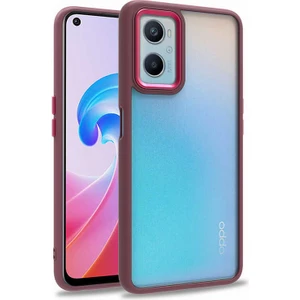 Oppo A76 Kılıf Flora Kapak-Kırmızı